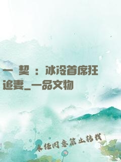一紙契約：冰冷首席狂追妻
