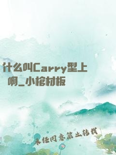 什么叫Carry型上單啊