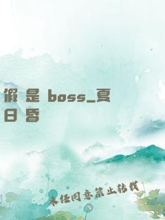 假裝是個boss