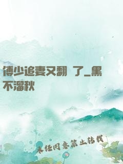 傅少追妻又翻車了