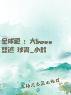 全球通緝：大boss怒追帶球妻