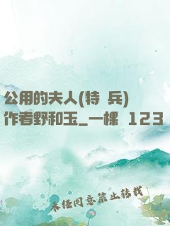 公用的夫人(特種兵)作者野和玉