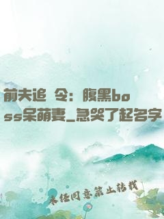 前夫追緝令：腹黑boss呆萌妻