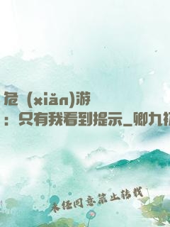 危險(xiǎn)游戲：只有我看到提示