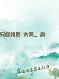 只怪相遇時太美