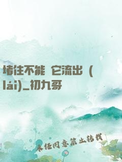 堵住不能讓它流出來(lái)
