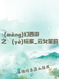 夢(mèng)幻西游之職業(yè)玩家