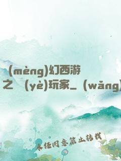 夢(mèng)幻西游之職業(yè)玩家