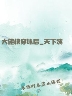 大佬快穿以后