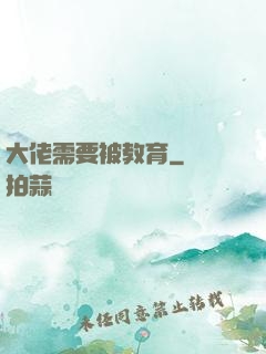大佬需要被教育