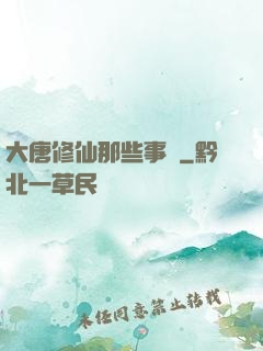 大唐修仙那些事兒