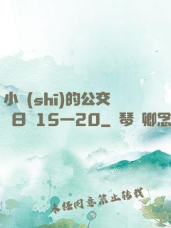 小詩(shī)的公交車日記15一20