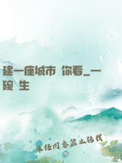 建一座城市給你看