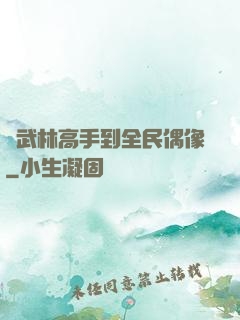 從武林高手到全民偶像