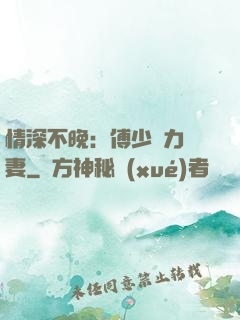 情深不晚：傅少實力寵妻