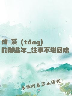 成為系統(tǒng)的那些年