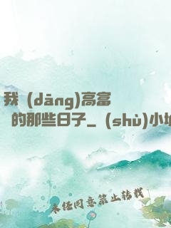我當(dāng)高富帥的那些日子