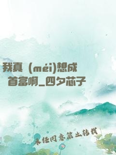 我真沒(méi)想成為首富啊