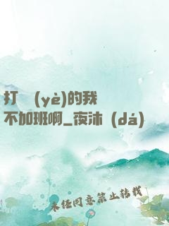打職業(yè)的我絕不加班啊