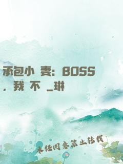 承包小嬌妻：BOSS，我們不約