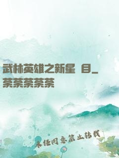 武林英雄之新星奪目