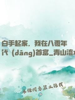 白手起家，我在八零年代當(dāng)首富