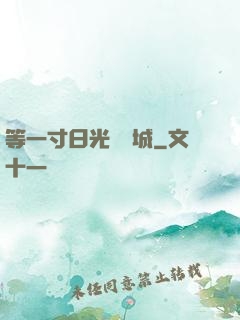等一寸日光來傾城