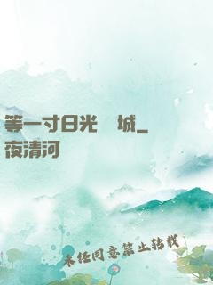 等一寸日光來傾城