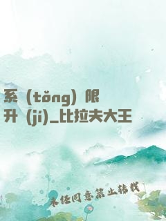 系統(tǒng)無限升級(jí)