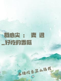 總裁心尖寵：嬌妻別逃