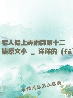 老人船上弄雨荷第十二集原文小說