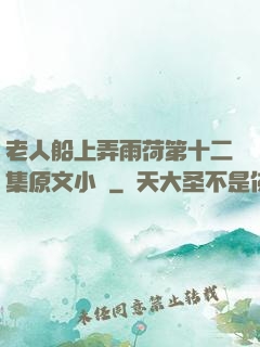 老人船上弄雨荷第十二集原文小說