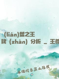 聯(lián)盟之王牌戰(zhàn)隊分析師