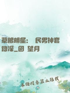 草根明星：國民男神套路深