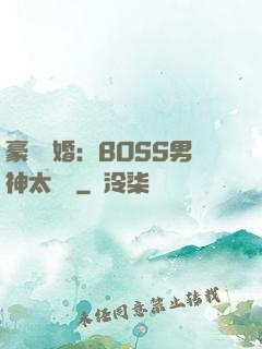 豪門閃婚：BOSS男神太難纏