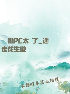 這個NPC太強了