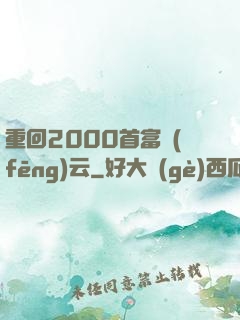 重回2000首富風(fēng)云