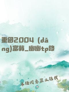 重回2004當(dāng)富翁