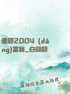 重回2004當(dāng)富翁