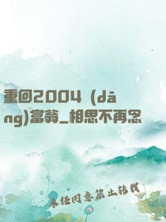 重回2004當(dāng)富翁