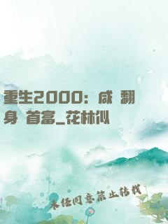 重生2000：咸魚翻身變首富