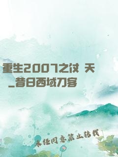 重生2007之仗劍天龍