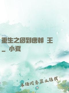重生之回到唐朝當王爺
