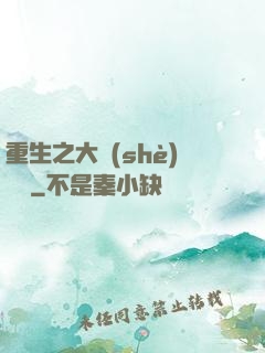 重生之大設(shè)計師
