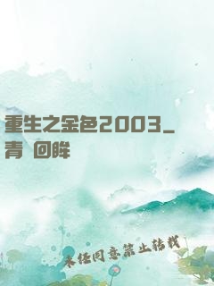 重生之金色2003