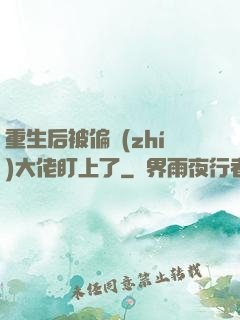 重生后被偏執(zhí)大佬盯上了