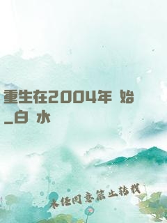 重生在2004年開始
