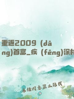 重返2009當(dāng)首富