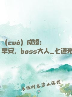 錯(cuò)愛成婚：早安，boss大人