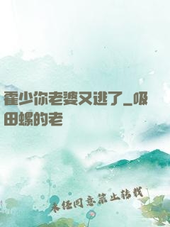 霍少你老婆又逃了
